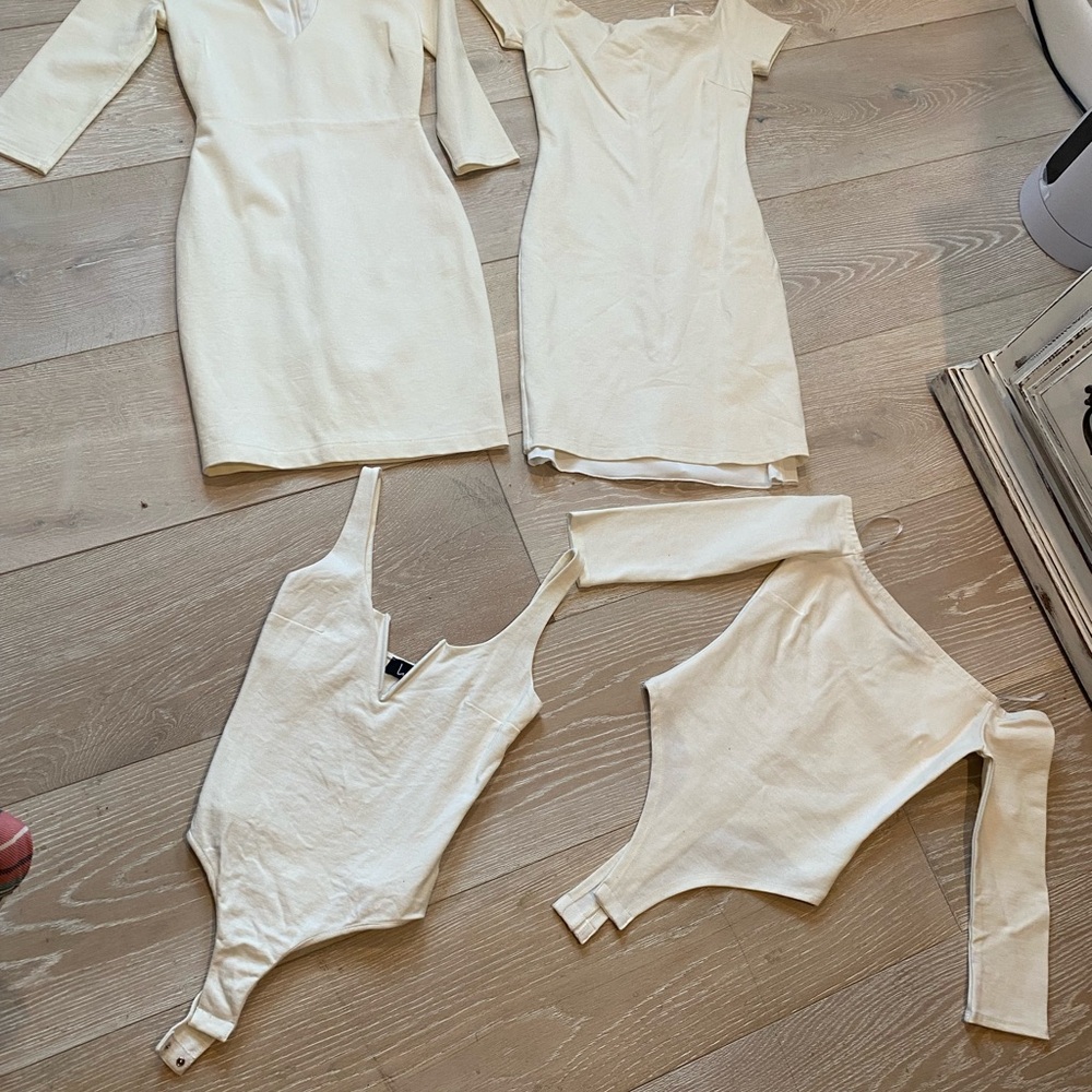 Lulu’s White Long Sleeve Dresses and Bodysuits